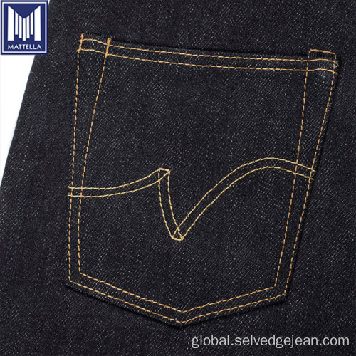 High Waisted Jeans customized 22oz selvedge mens heavy denim slim jeans Supplier